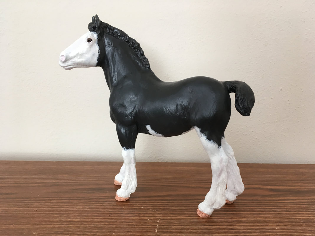 Black Sabino Clydesdale Foal Trad